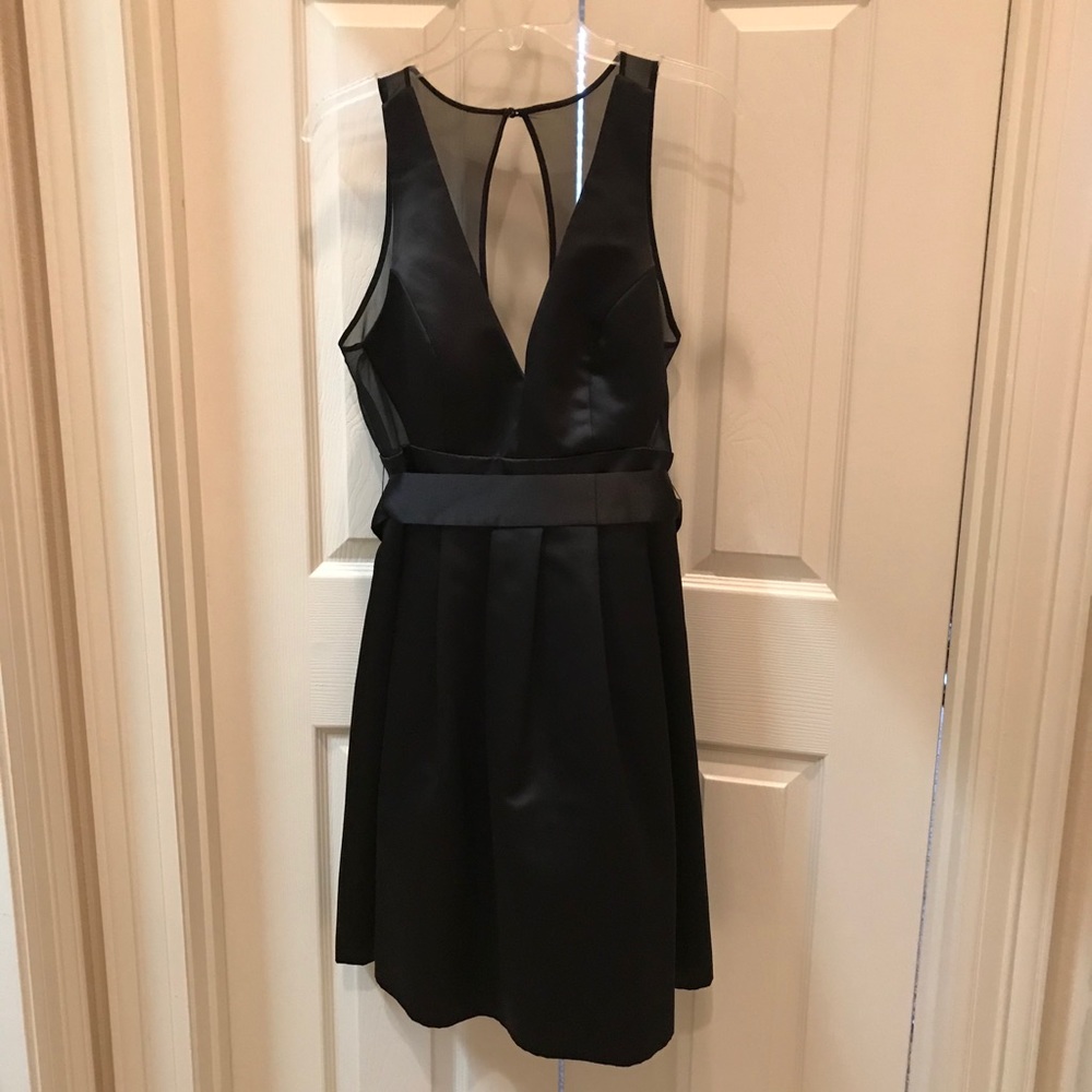 Black Deep V Cocktail Dress
